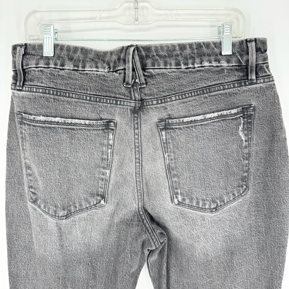 Good American Good Girlfriend High Waist Straight Leg Jeans In Black217 Sz 10/30 - Picture 10 of 12